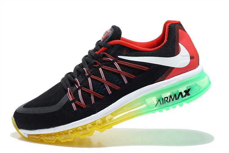 Nike Air Max 2015 beau pas cher basket noir rouge vert 2013